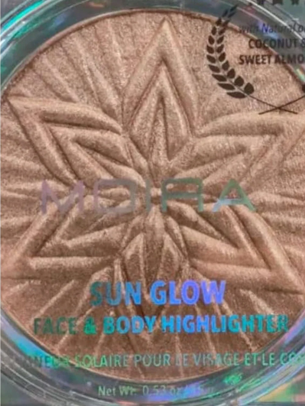 Moira Sun Glow Face and Body Highlighter in the color Rose Petals